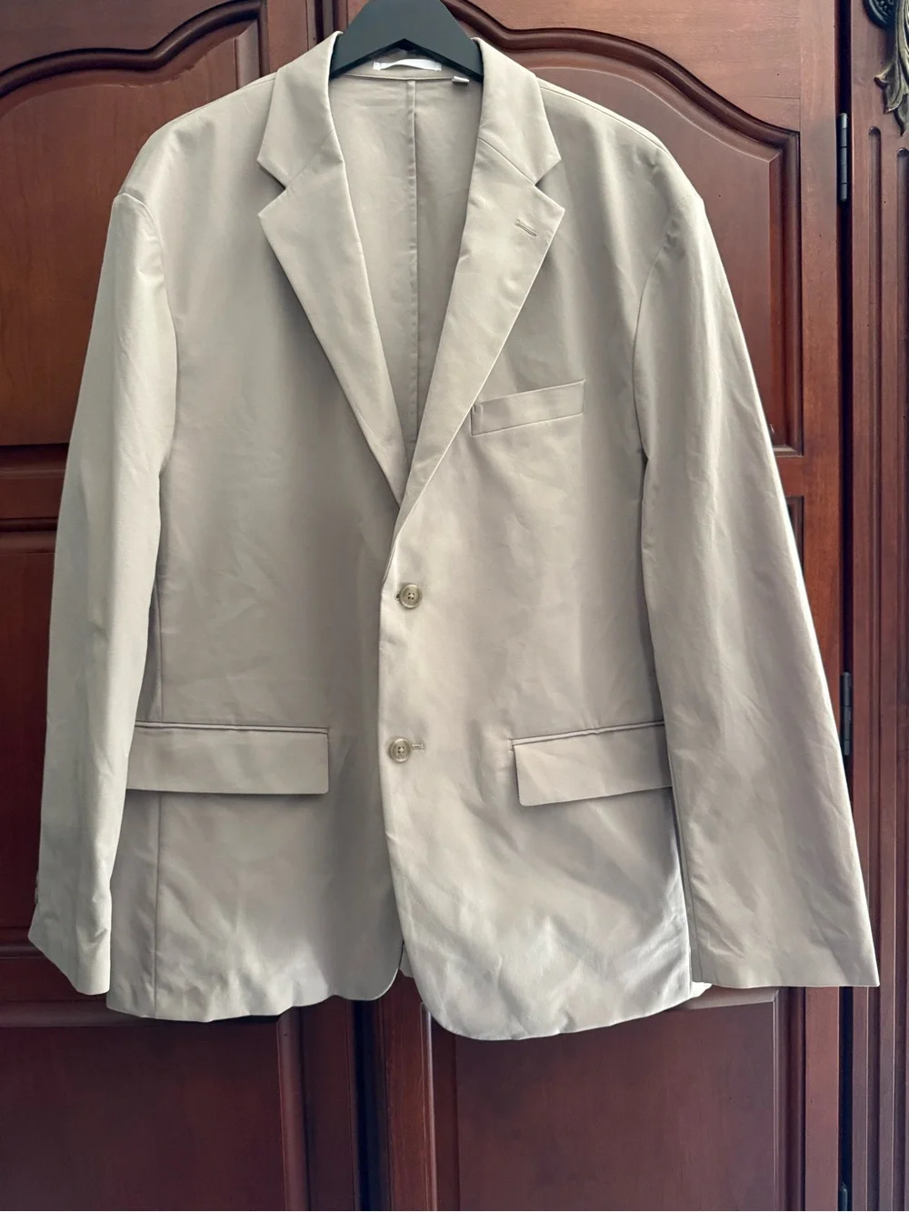 UNIQLO Men’s AirSense Lightweight Blazer Jacket Beige Tan XXL